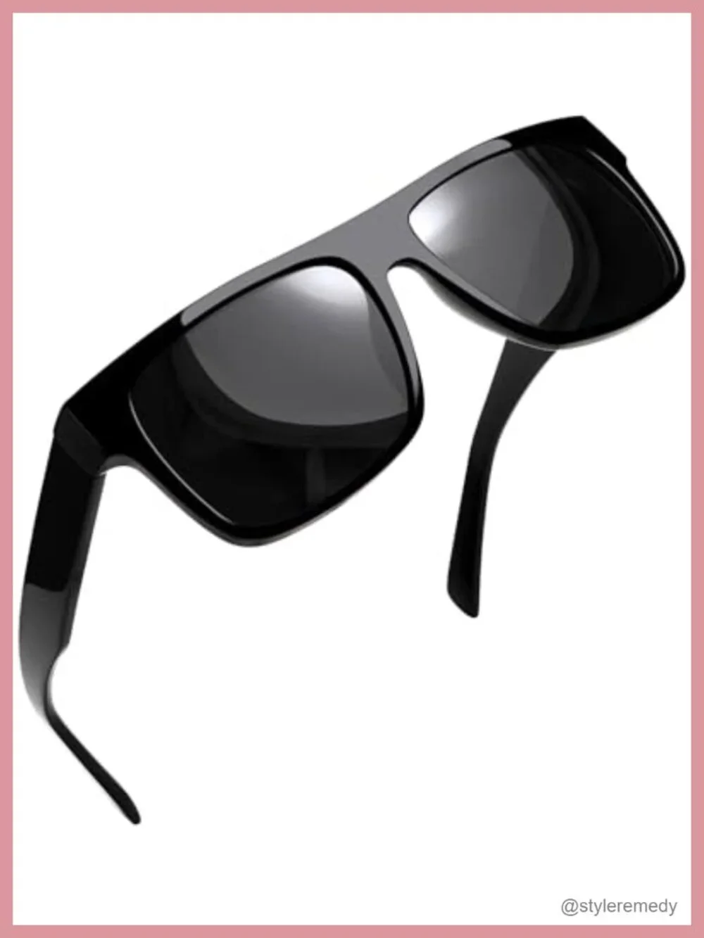 Flat Top Square Polarized Sunglasses UV400 Protection Acetate